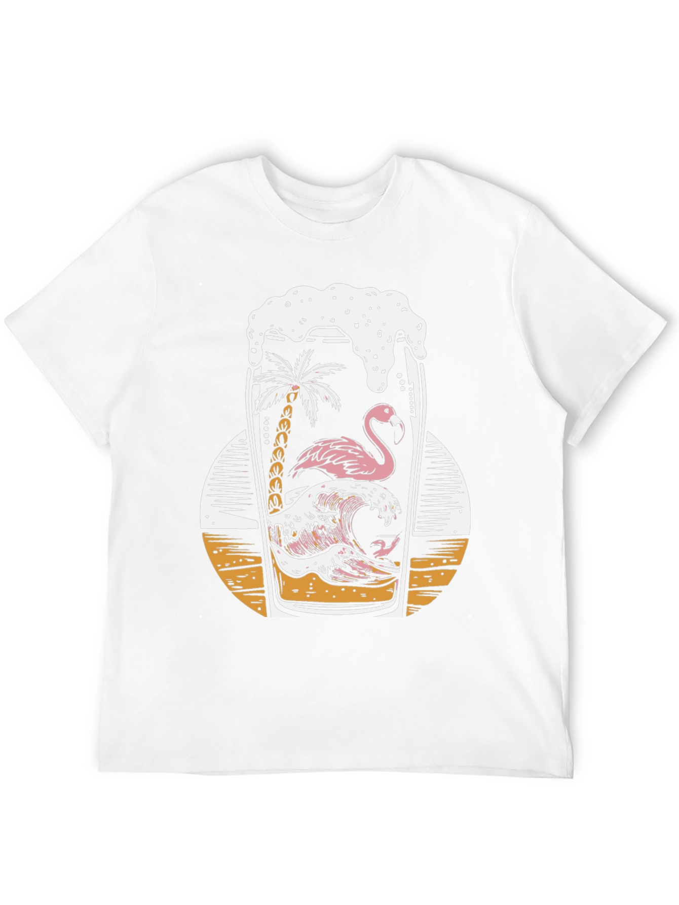 Tropical Flamingo Beer T-Shirt