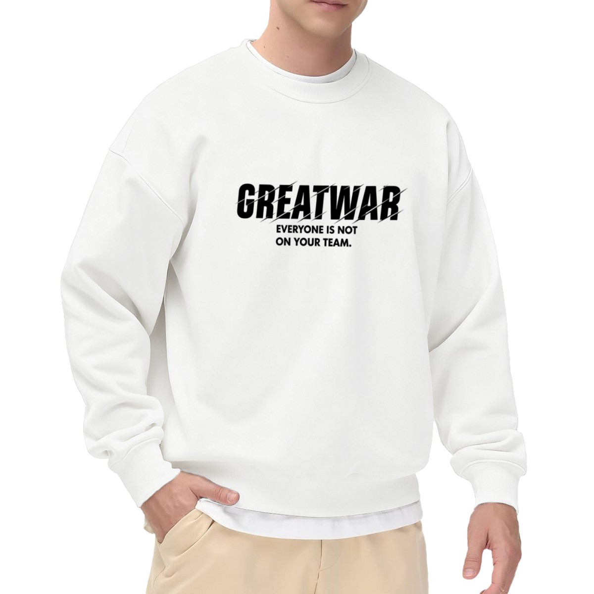 Great War Slogan Tough Street Crewneck Sweatshirt