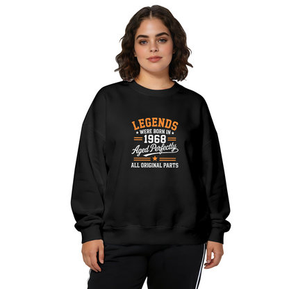 Legends Born In 1968 Birthday Vintage Crewneck Sweatshirt