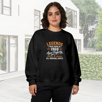 Legends Born In 1968 Birthday Vintage Crewneck Sweatshirt