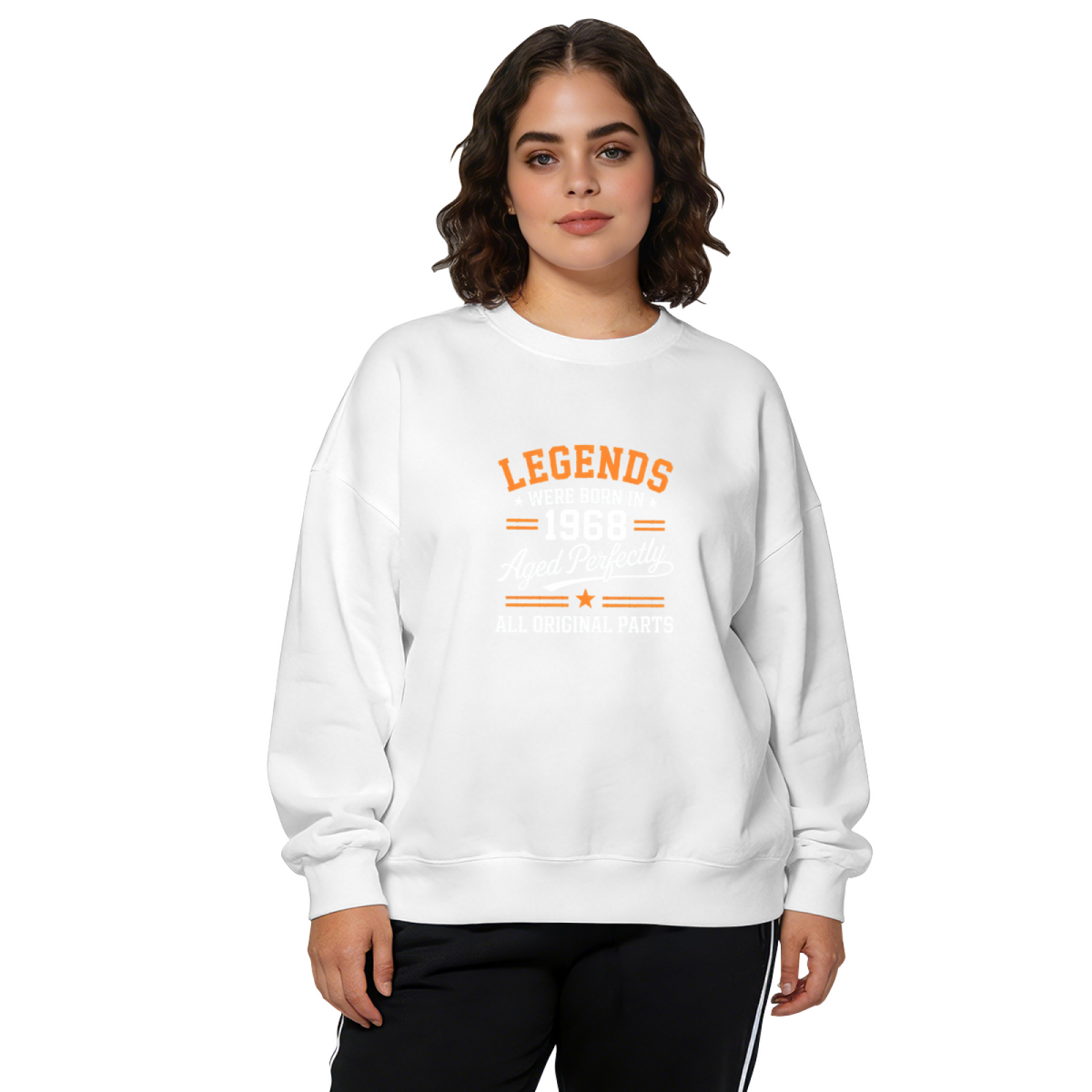 Legends Born In 1968 Birthday Vintage Crewneck Sweatshirt