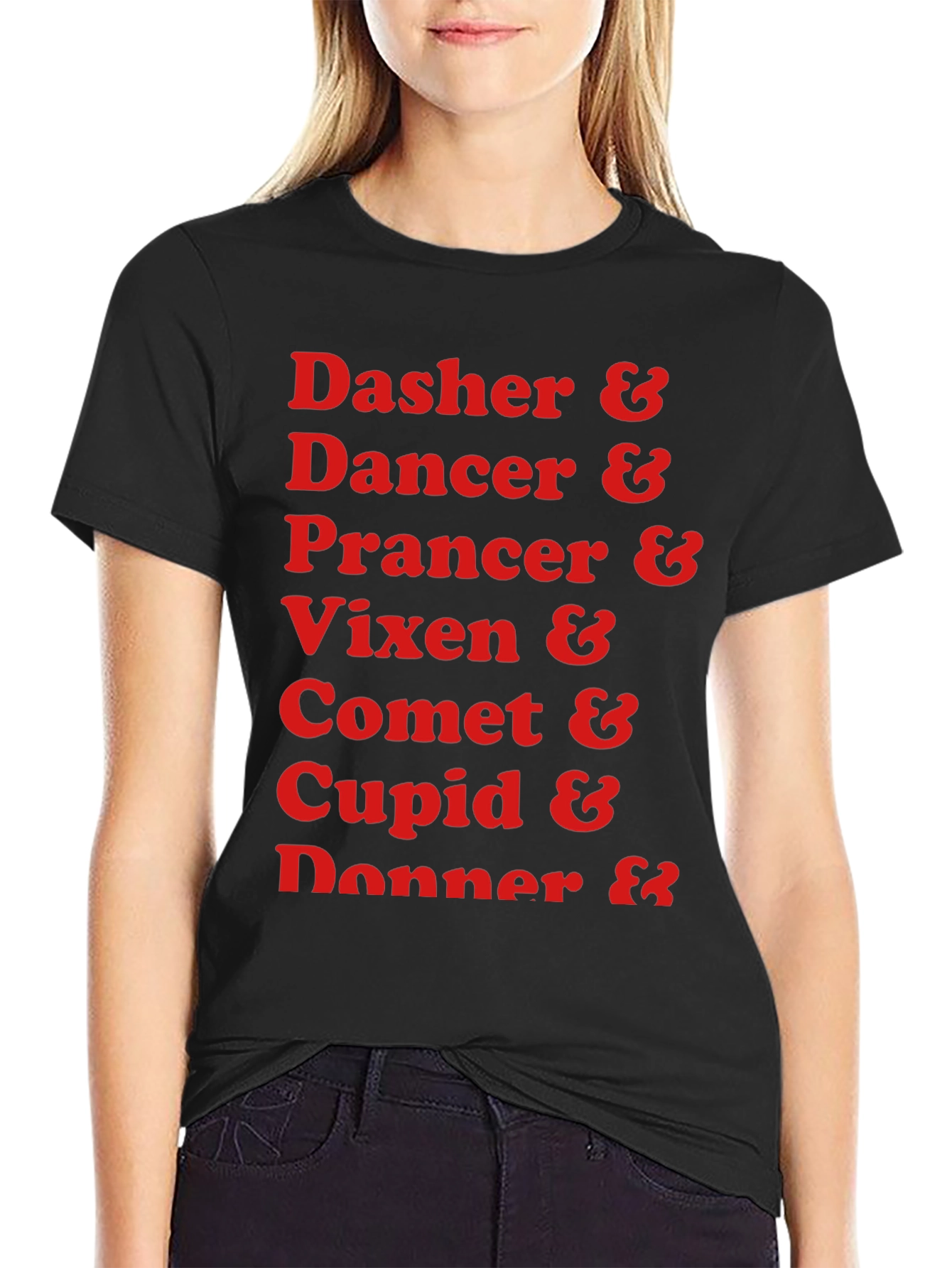 Reindeer Names Holiday T-Shirt
