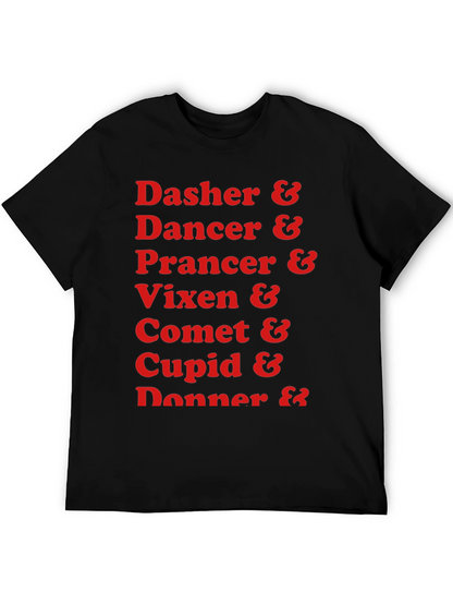 Reindeer Names Holiday T-Shirt