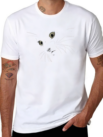 Mens Black Cat Graphic Tee