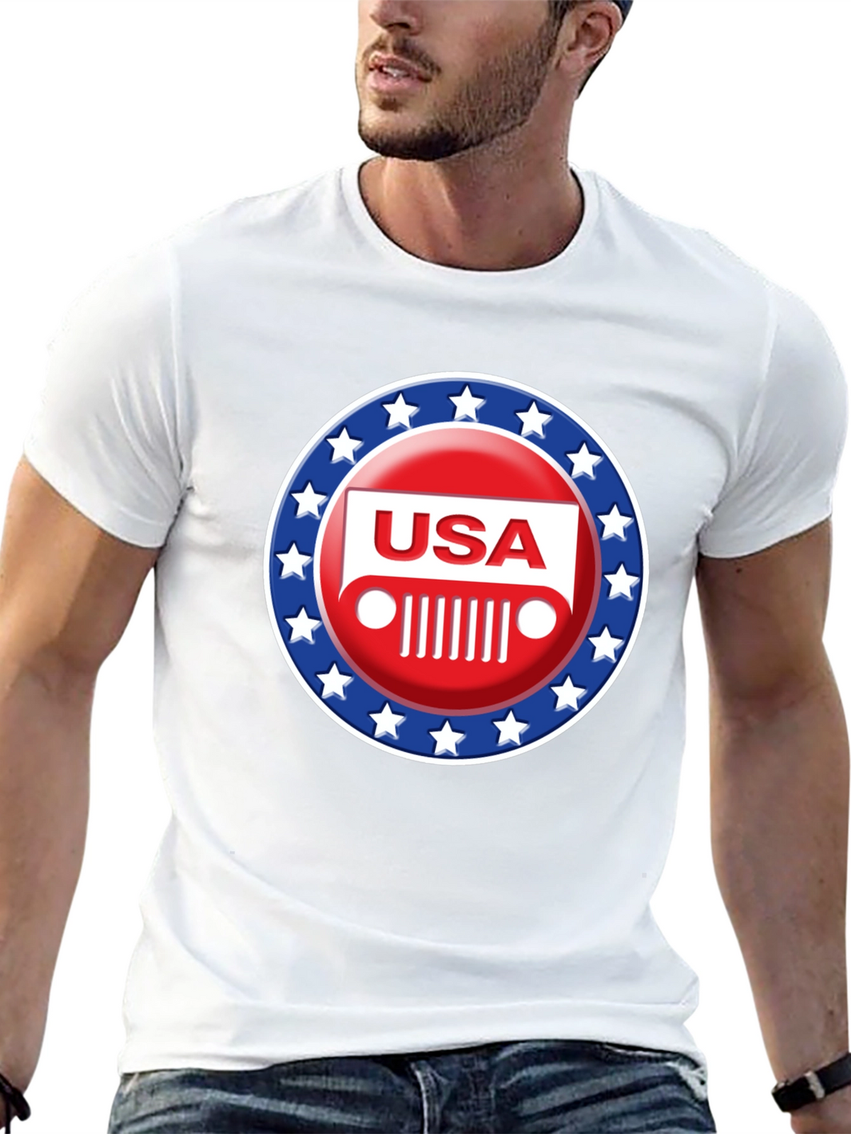 USA Jeep Patriotic T-Shirt
