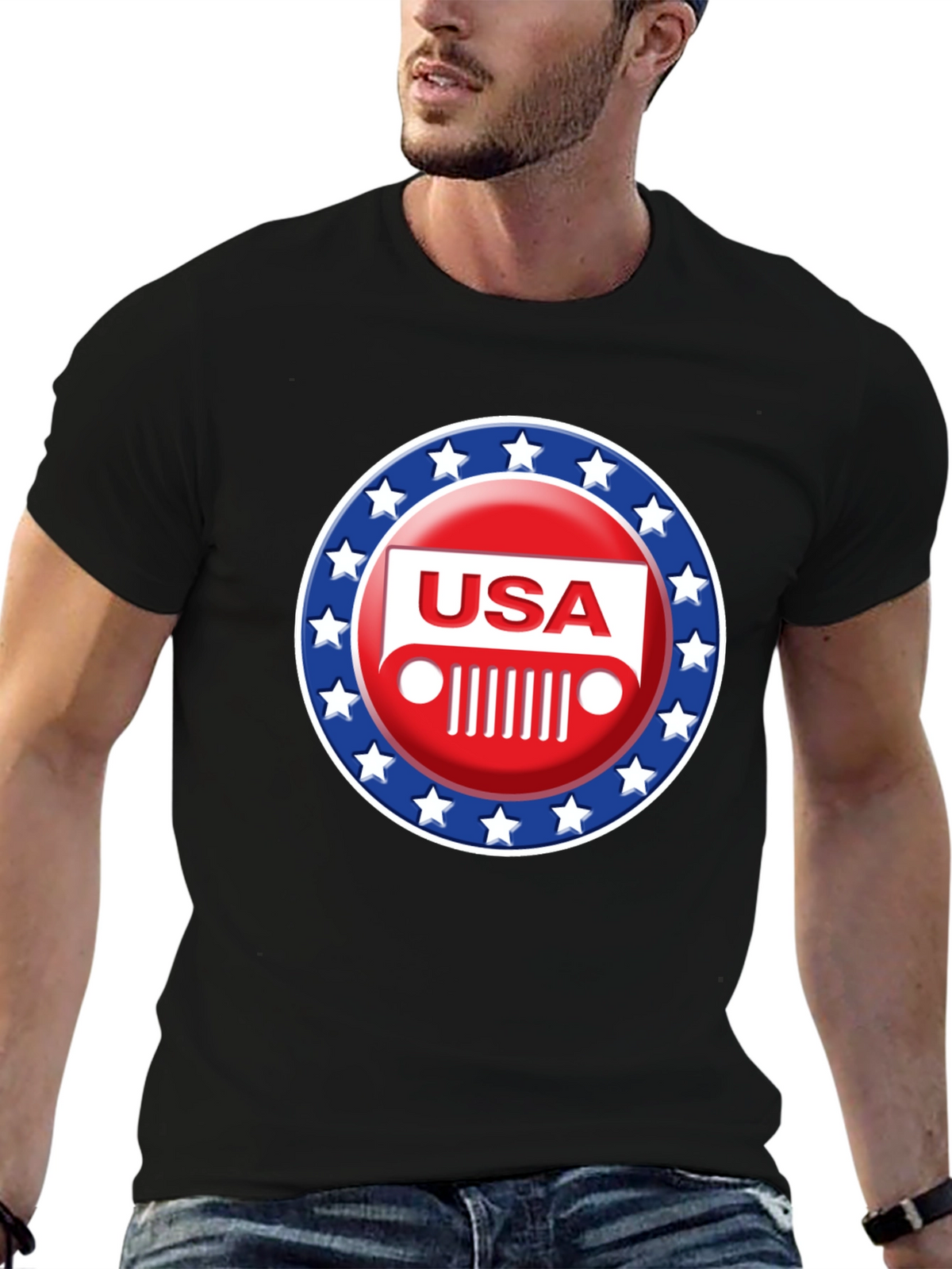 USA Jeep Patriotic T-Shirt