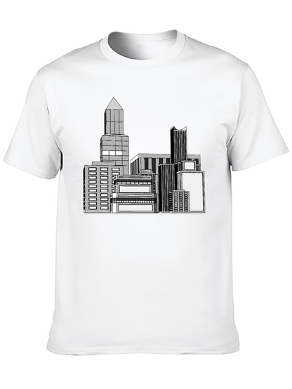Cityscape Graphic Black T-Shirt