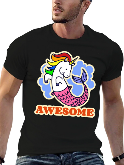 Awesome Unicorn Mermaid Graphic Tee
