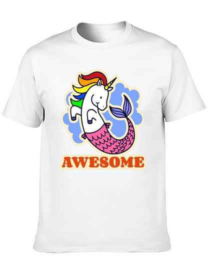 Awesome Unicorn Mermaid Graphic Tee