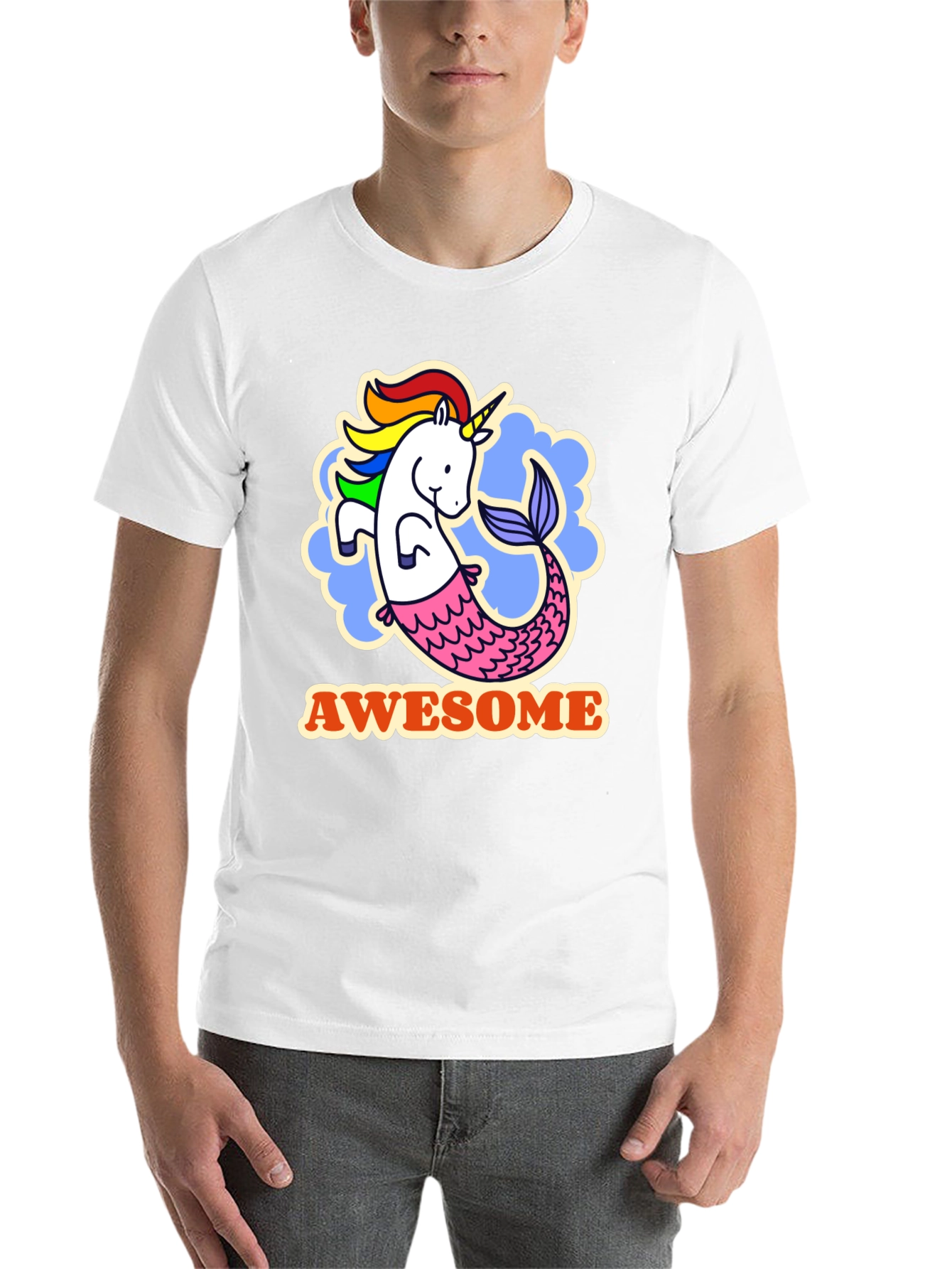 Awesome Unicorn Mermaid Graphic Tee
