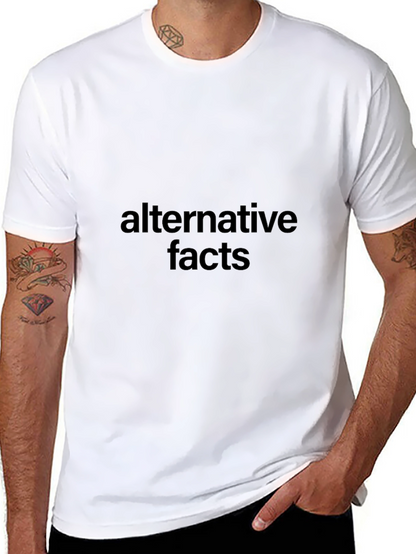 Alternative Facts Graphic Tee - Black Cotton T-Shirt