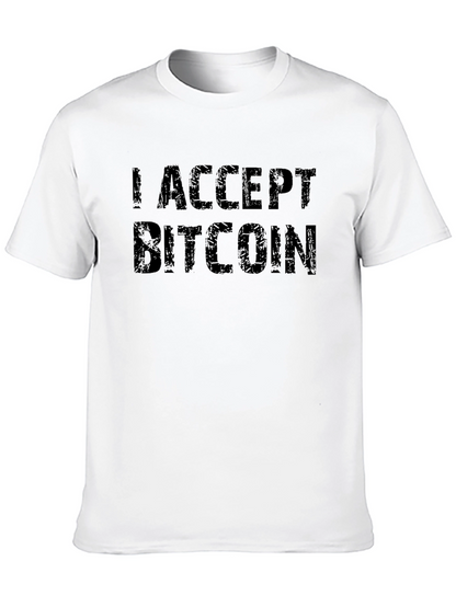 I Accept Bitcoin T-Shirt - Crypto Currency Tee