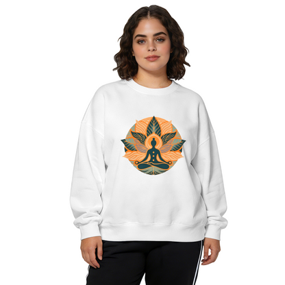 Lotus Meditation Yoga Spiritual Boho Art Crewneck Sweatshirt