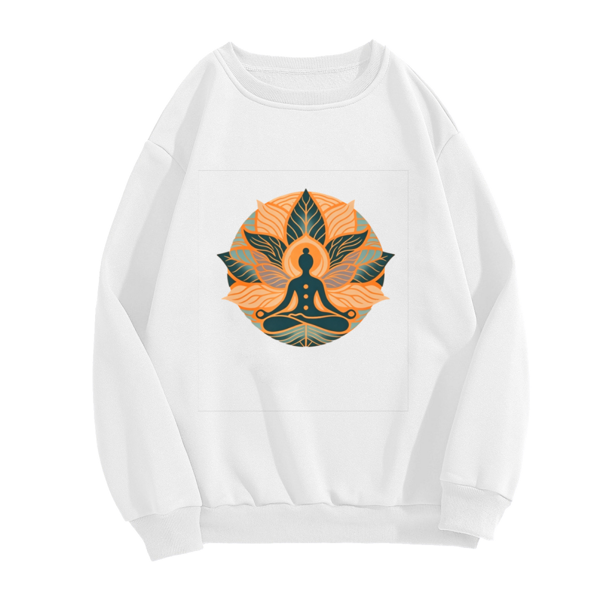 Lotus Meditation Yoga Spiritual Boho Art Crewneck Sweatshirt