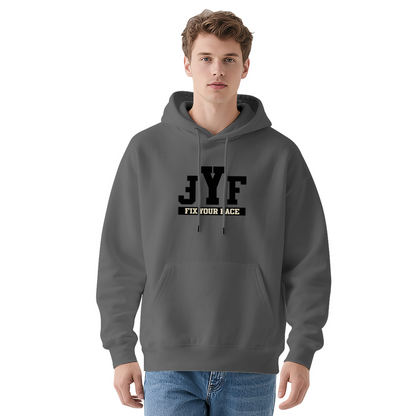 JYF Fix Your Face Bold Letter Print Pullover Hoodie