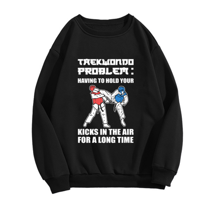 Funny Taekwondo Meme Graphic Crewneck Sweatshirt