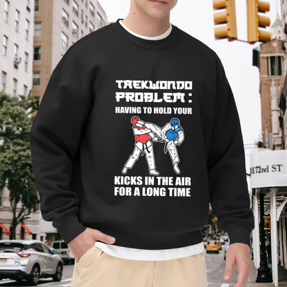 Funny Taekwondo Meme Graphic Crewneck Sweatshirt