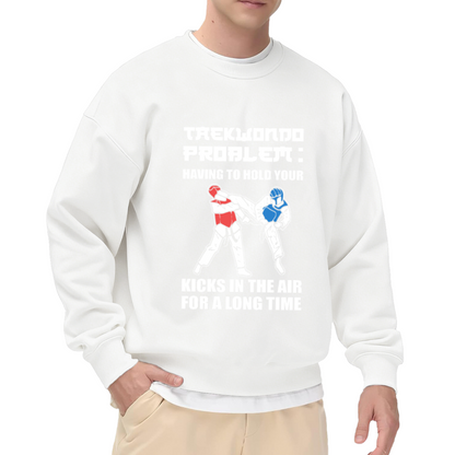 Funny Taekwondo Meme Graphic Crewneck Sweatshirt