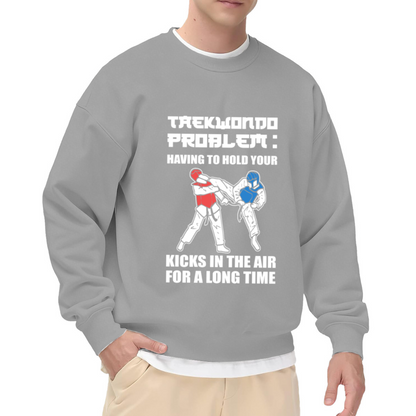 Funny Taekwondo Meme Graphic Crewneck Sweatshirt