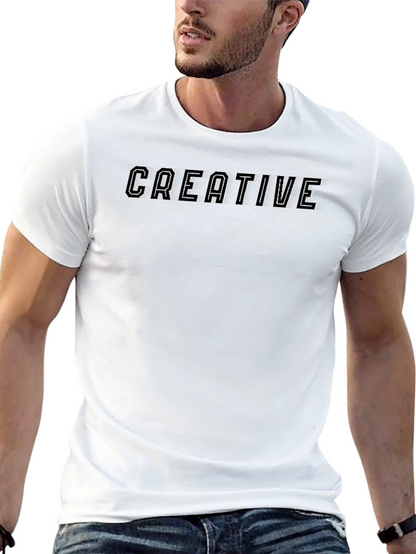 Creative Graphic Tee - Black T-Shirt