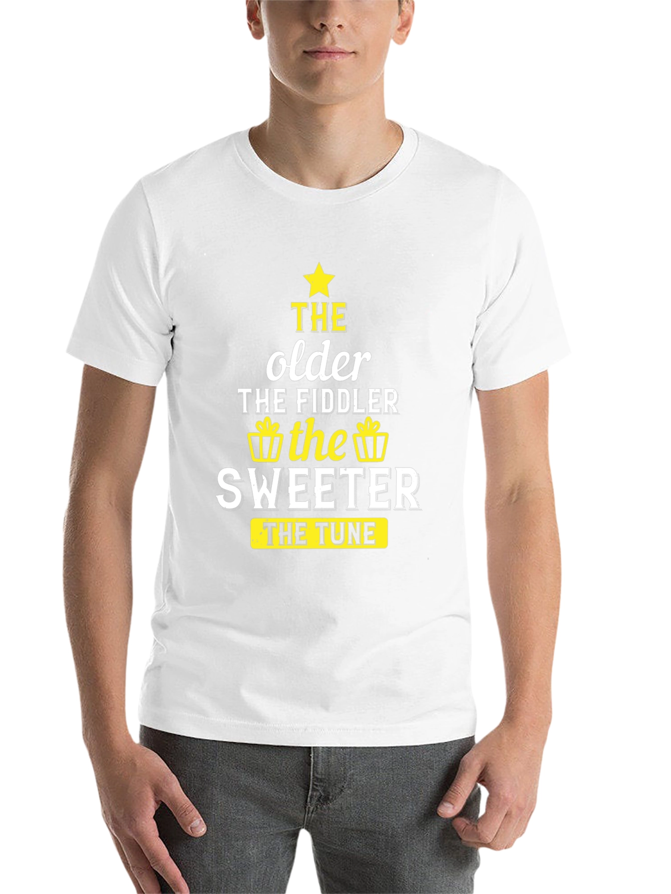 The Older the Fiddler the Sweeter Black T-Shirt