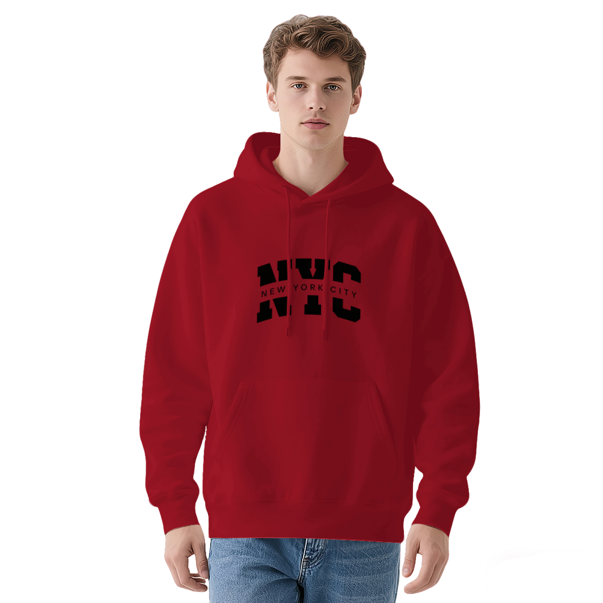Retro NYC City Letter Print Hoodie