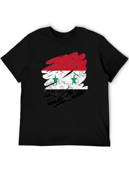 Syria Flag Distressed T-Shirt