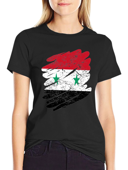 Syria Flag Distressed T-Shirt