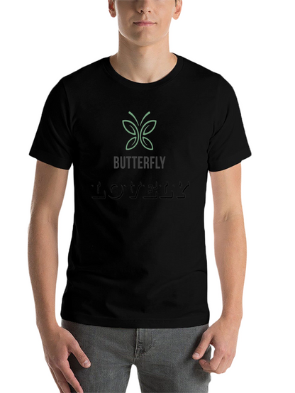Butterfly Lovely Graphic Tee - Soft Black T-Shirt