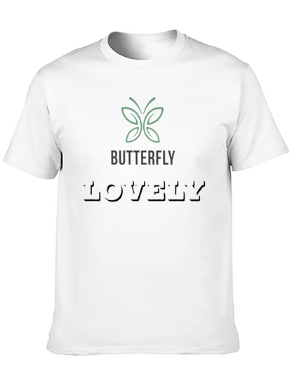 Butterfly Lovely Graphic Tee - Soft Black T-Shirt