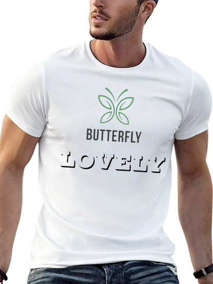 Butterfly Lovely Graphic Tee - Soft Black T-Shirt