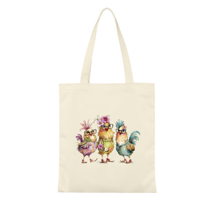 Cute Christmas Kitten with Scarf Hat Canvas Tote | Soft Student School Shoulder Bag