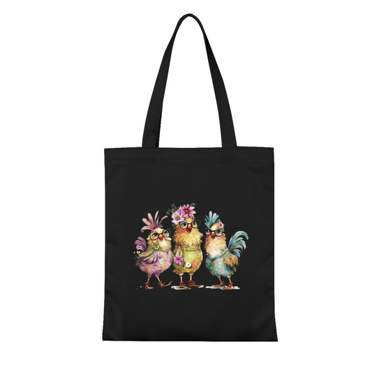 Cute Christmas Kitten with Scarf Hat Canvas Tote | Soft Student School Shoulder Bag
