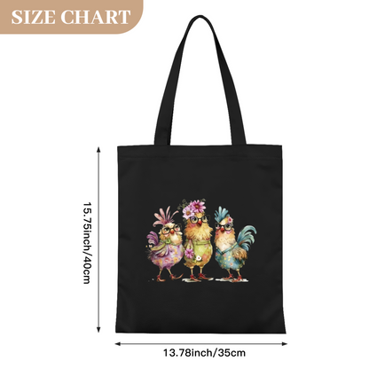 Cute Christmas Kitten with Scarf Hat Canvas Tote | Soft Student School Shoulder Bag
