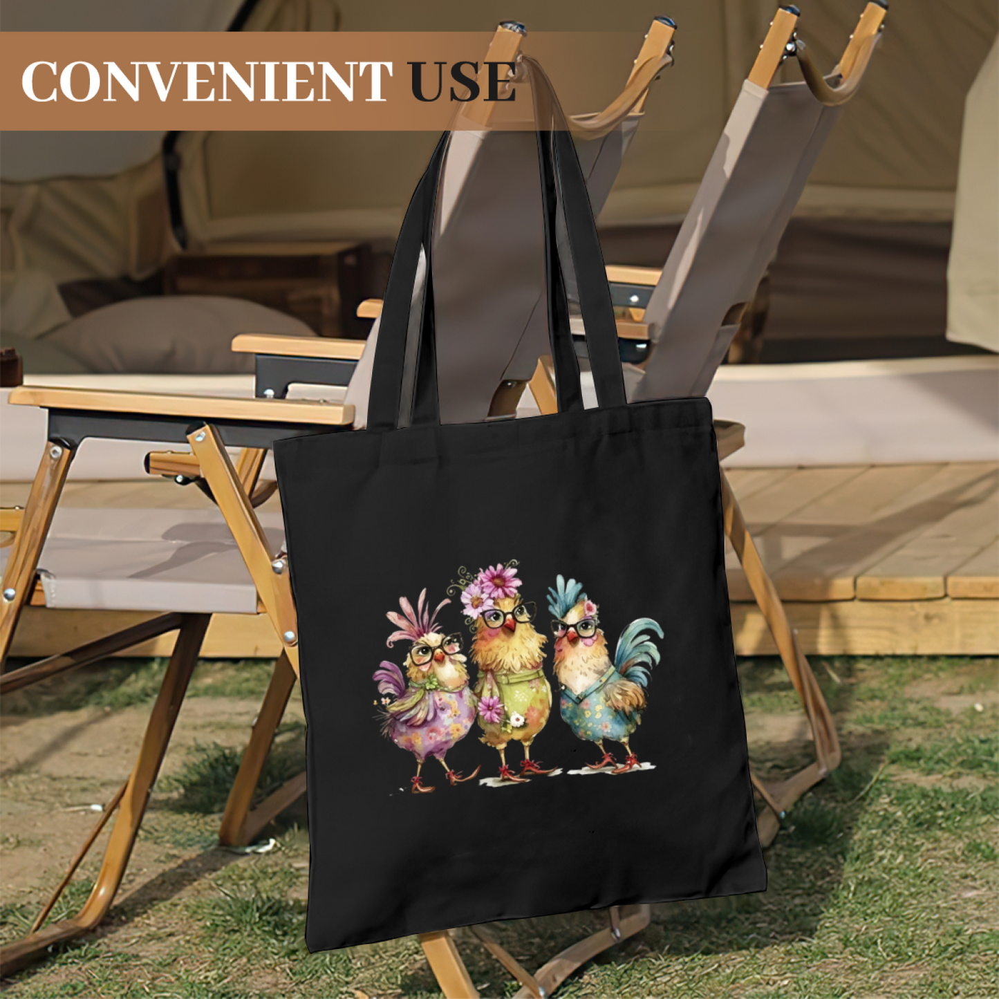 Cute Christmas Kitten with Scarf Hat Canvas Tote | Soft Student School Shoulder Bag