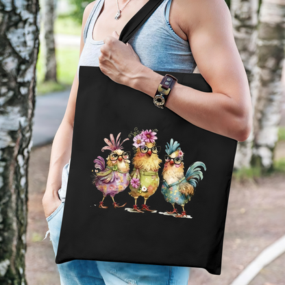 Cute Christmas Kitten with Scarf Hat Canvas Tote | Soft Student School Shoulder Bag