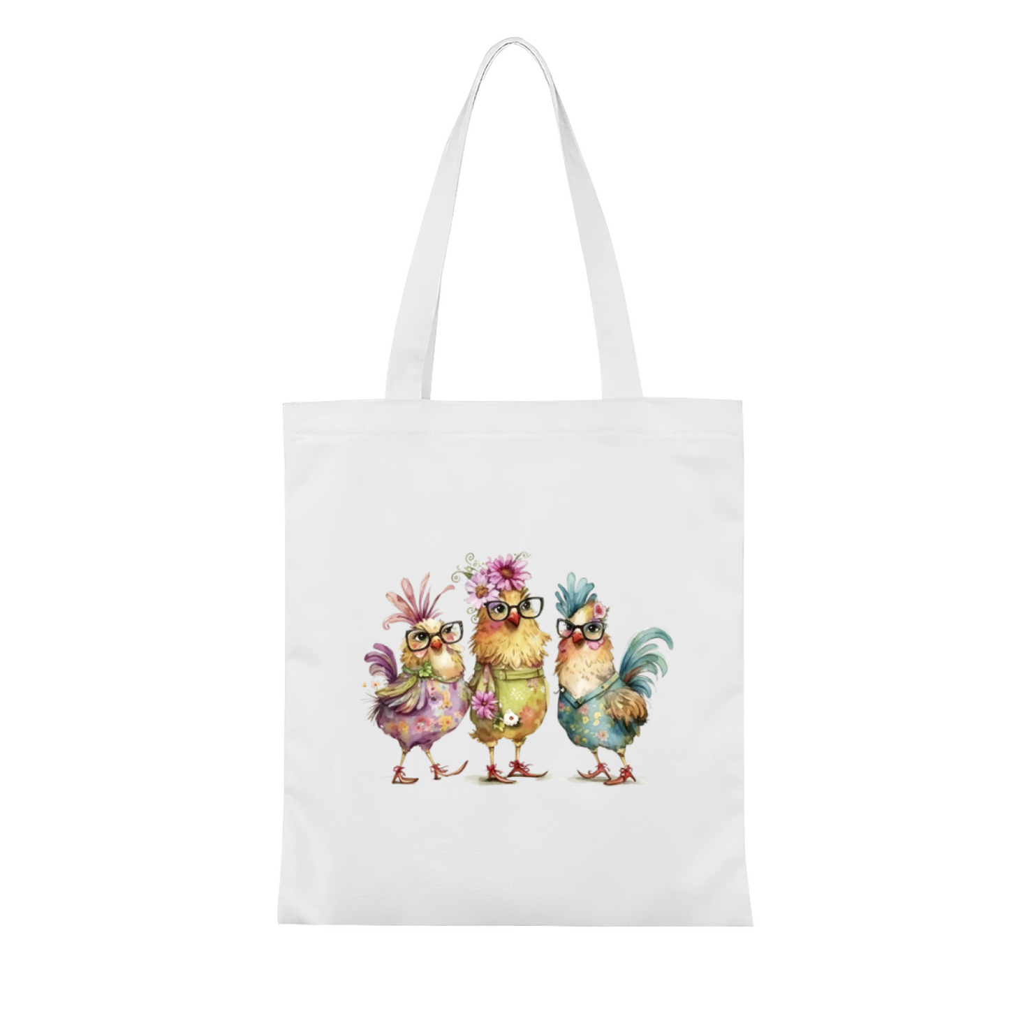 Cute Christmas Kitten with Scarf Hat Canvas Tote | Soft Student School Shoulder Bag