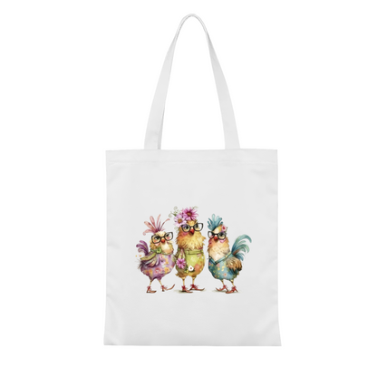 Cute Christmas Kitten with Scarf Hat Canvas Tote | Soft Student School Shoulder Bag