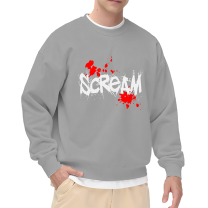 Scream Horror Movie Blood Splatter Graphic Crewneck Sweatshirt