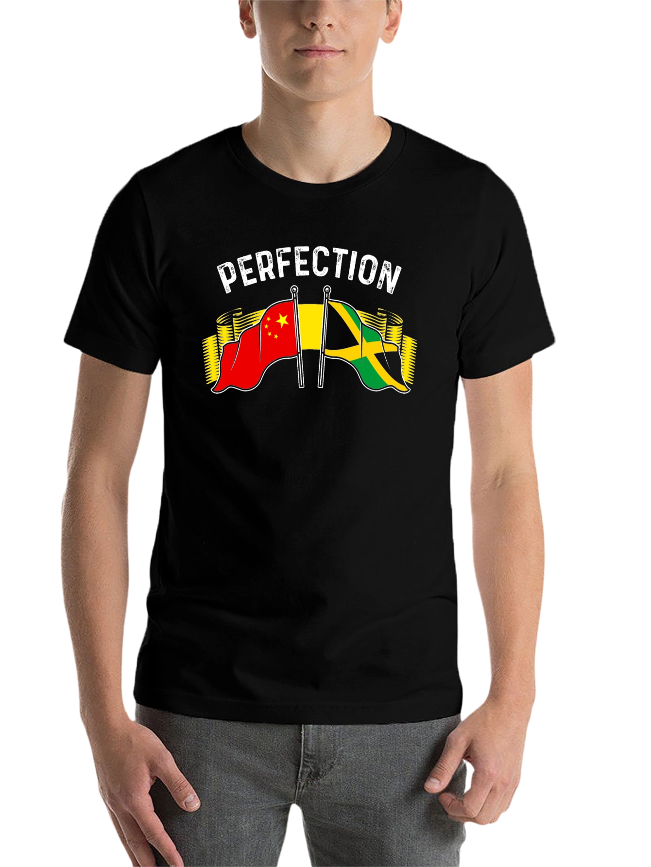 Perfection China Jamaica Flag Graphic T-Shirt