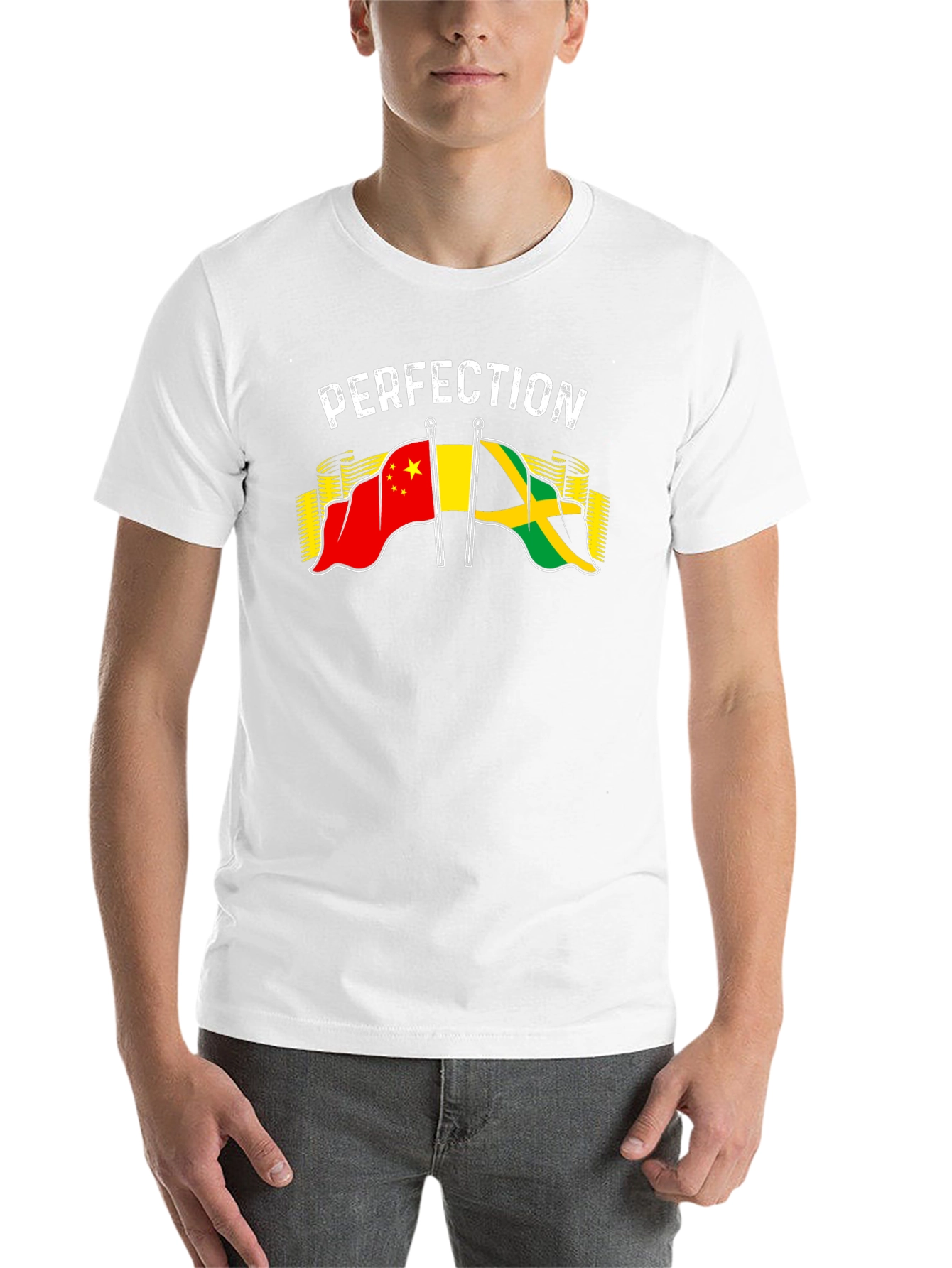 Perfection China Jamaica Flag Graphic T-Shirt