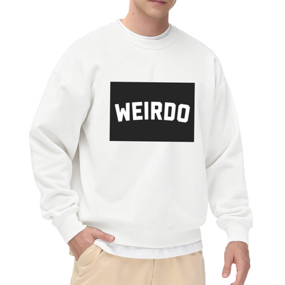 WEIRDO Bold Statement Typography Crewneck Sweatshirt