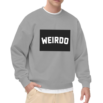 WEIRDO Bold Statement Typography Crewneck Sweatshirt