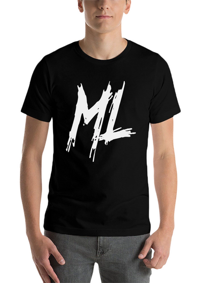 ML Black Graphic Tee - Trendy Streetwear