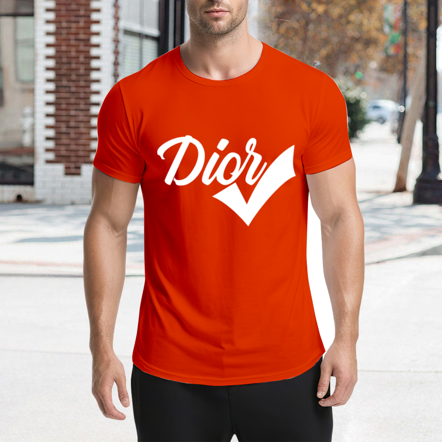 Trendy Dior Check Mark Fashion Streetwear T-Shirt