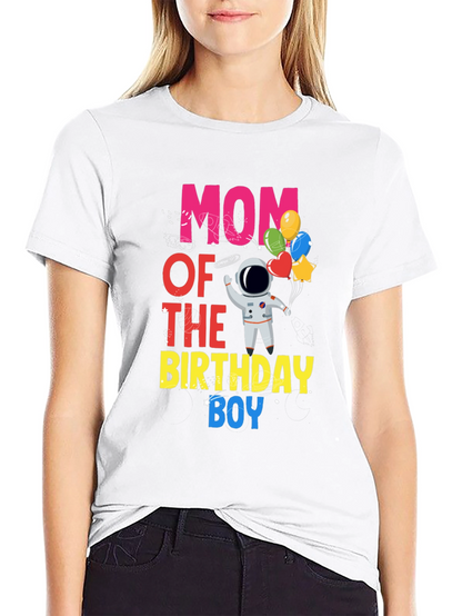 Mom of the Birthday Boy Astronaut T-Shirt