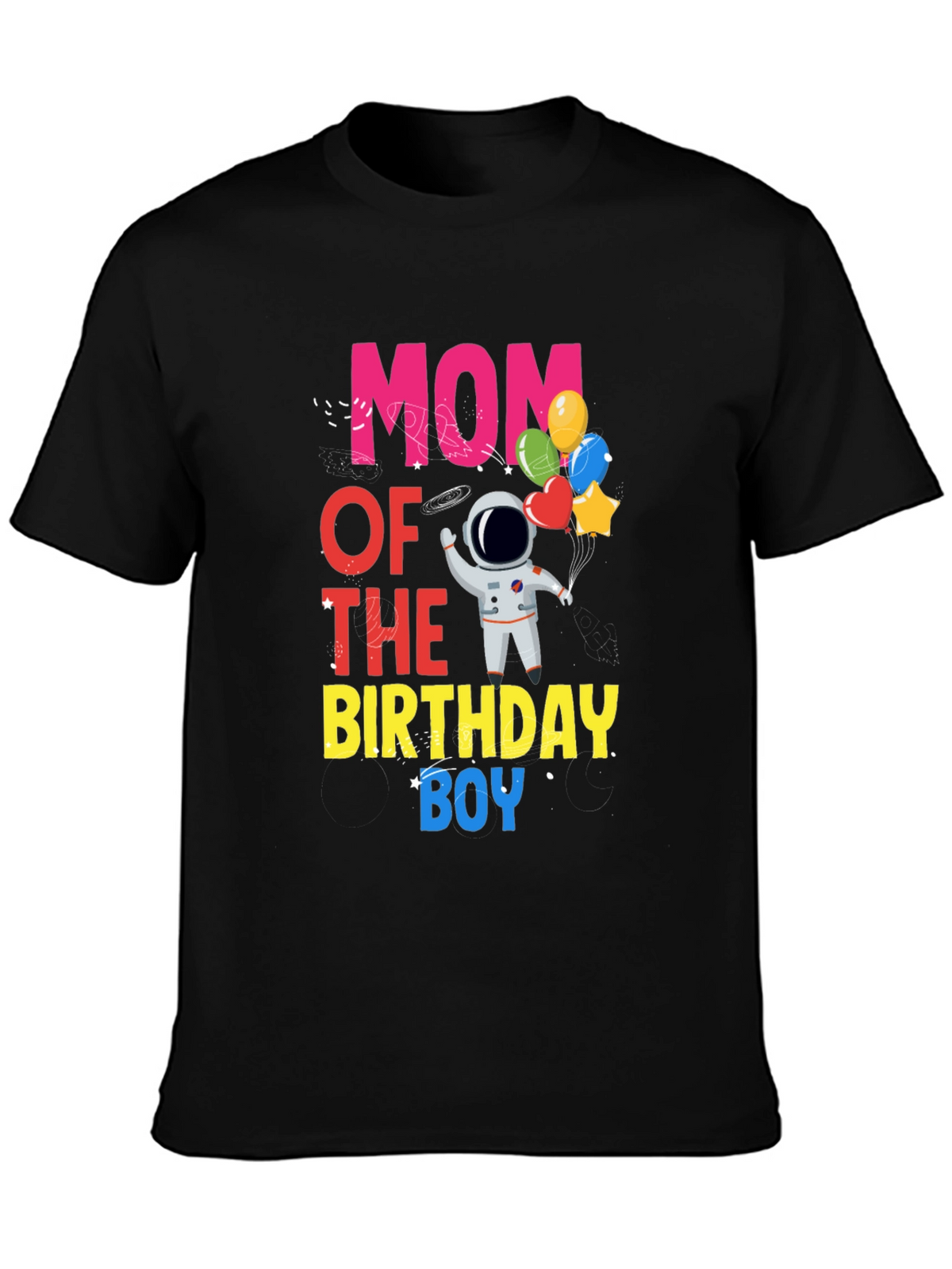 Mom of the Birthday Boy Astronaut T-Shirt