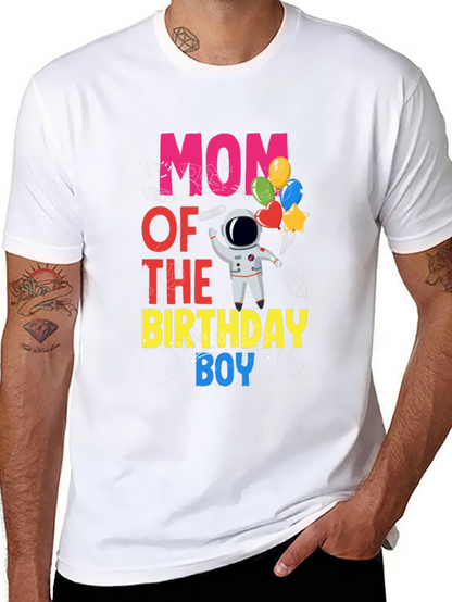 Mom of the Birthday Boy Astronaut T-Shirt