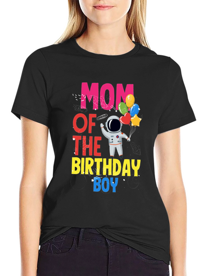 Mom of the Birthday Boy Astronaut T-Shirt