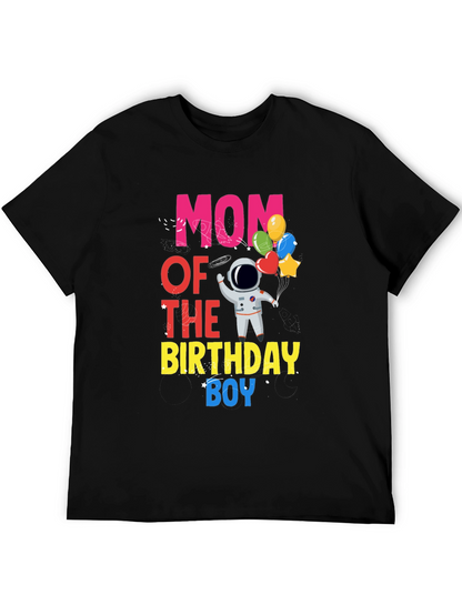 Mom of the Birthday Boy Astronaut T-Shirt
